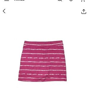 Croft and Barrow pink/white stripe summer skort good condition front pockets